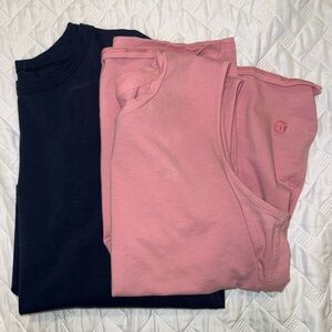 Bundle!! 2 Lululemom long sleeve blue shirt and pink tank top
